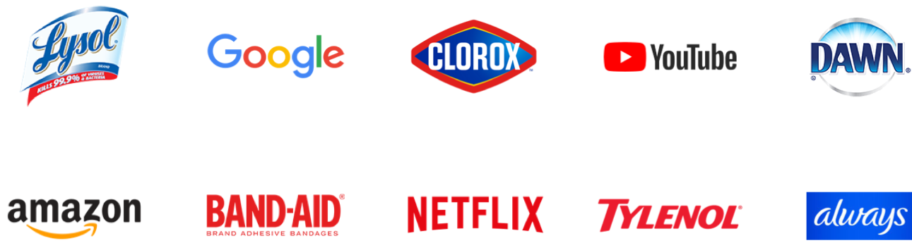 Logos of various brands that use Collage's cultural fluency services