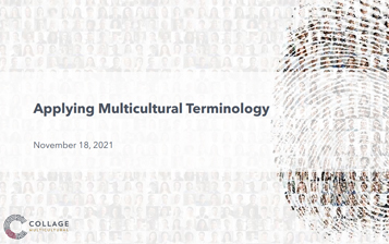Applying Multicultural Terminology
