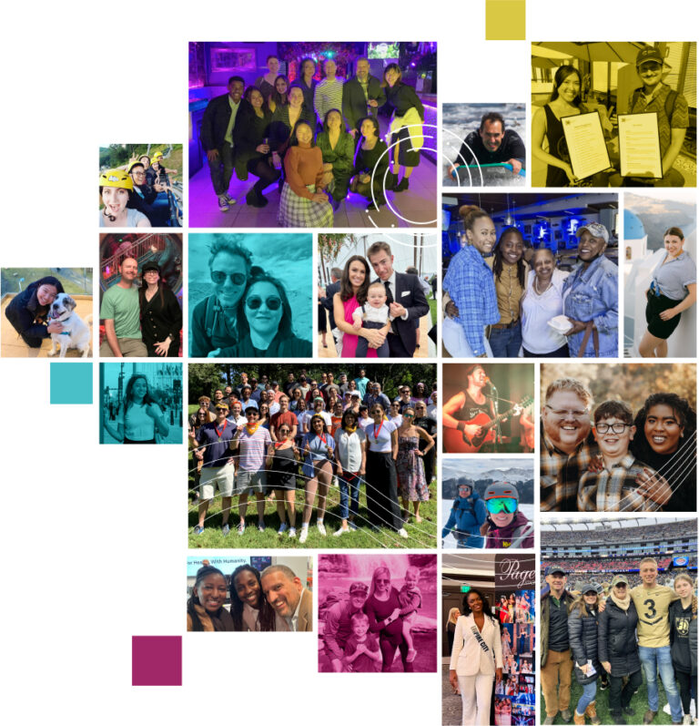 Collage of many Collage Group employees together