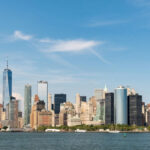 View of New York City over water