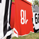Jerseys on laundry line